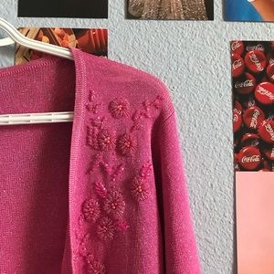 pink y2k cardigan